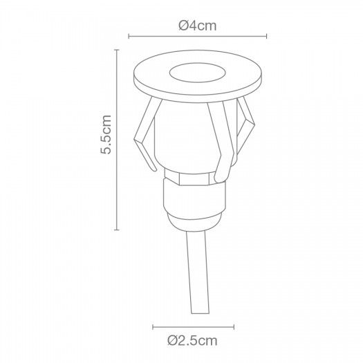 Luminario para empotrar en muro LED 1Ww 3000k 0120-LED - Image 3