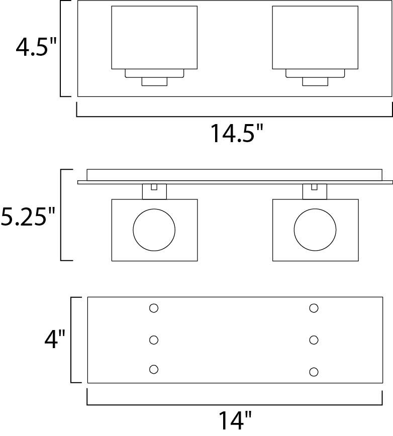Cubic 2-Light Bath Vanity 10002CLPC - Image 2