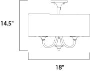 Bongo 4-Light Semi-Flush Mount 10013OMOI - Image 2