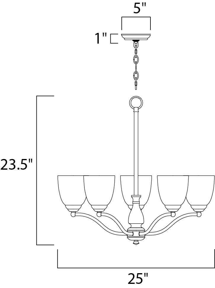 Stefan 5-Light Chandelier 10065FTSN - Image 3
