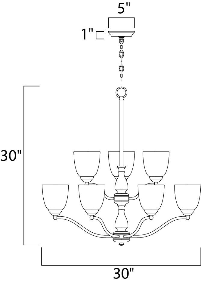 Stefan 9-Light Chandelier 10066FTSN - Image 2