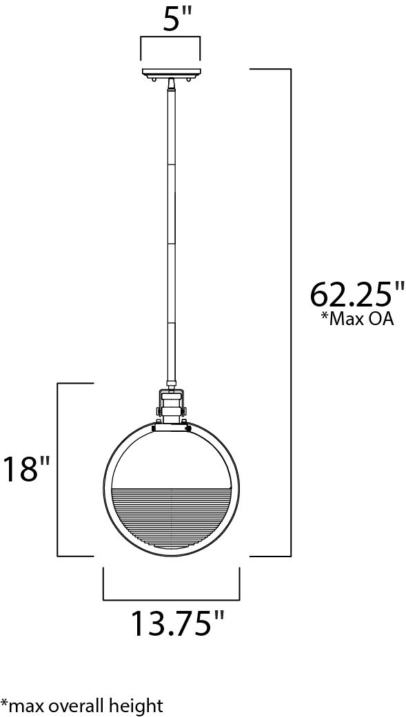 Axiom 1-Light Pendant 10080CLBKSN - Image 3