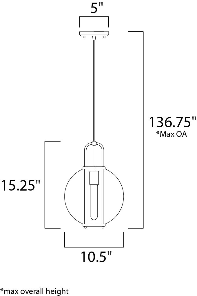 Minaret 1-Light Pendant 10084MSKPN - Image 3