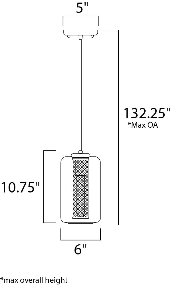 Firefly 1-Light Pendant 10088CLBKSBR - Image 2