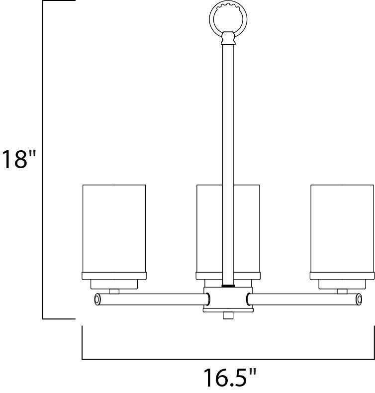 Corona 3-Light Chandelier 10203FTSN - Image 2