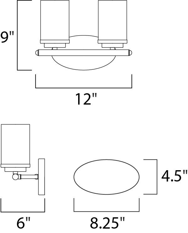Corona 2-Light Bath Vanity 10212FTPC - Image 2