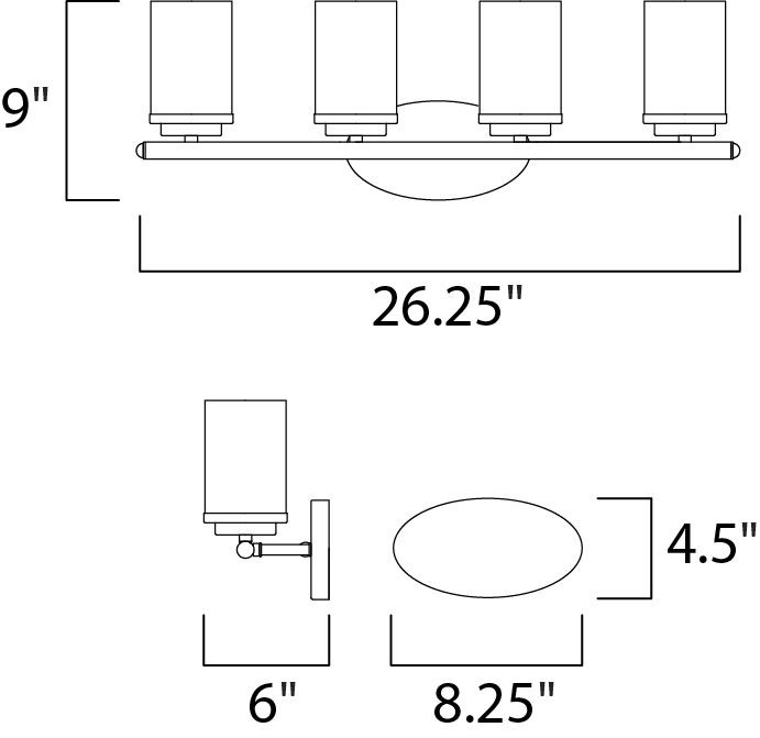 Corona 4-Light Bath Vanity 10214FTSN - Image 2