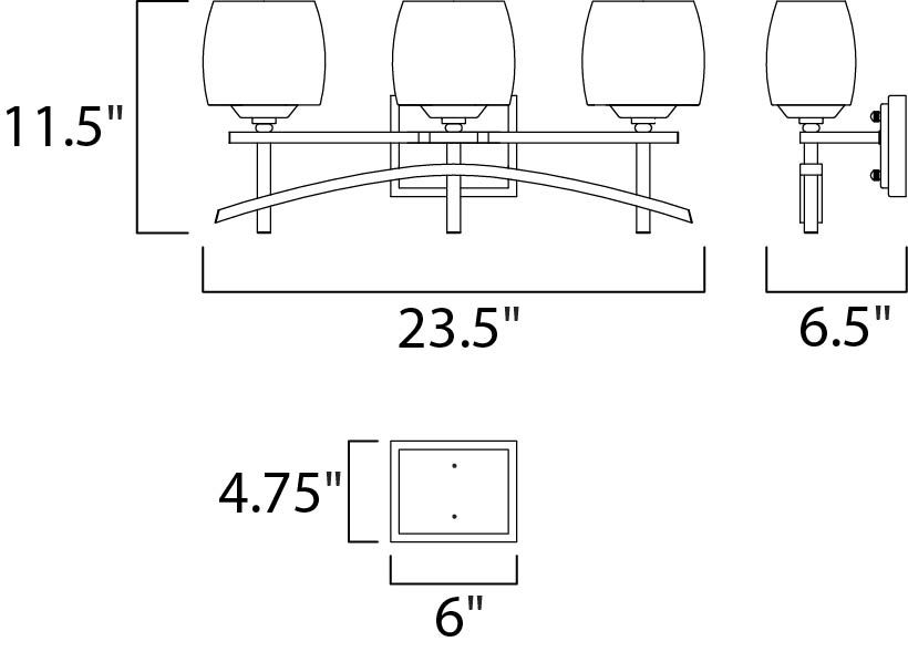 Asiana 3-Light Bath Vanity 10993WSRC - Image 3