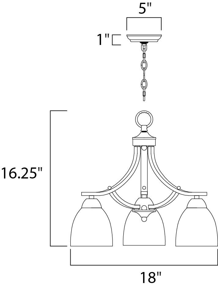 Axis 3-Light Chandelier 11223FTSN - Image 2