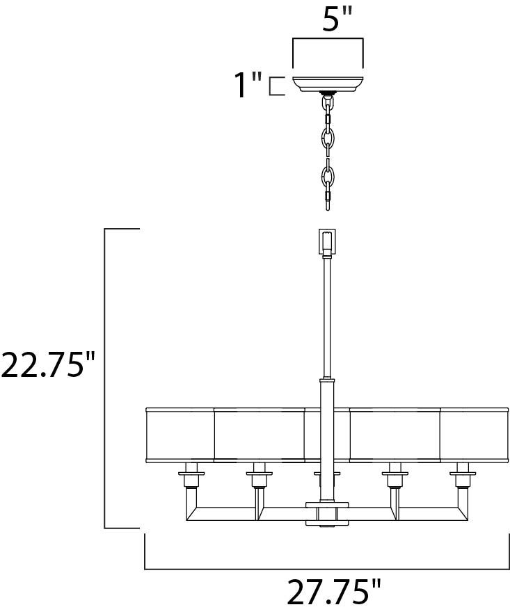 Nexus 5-Light Chandelier 12055WTOI - Image 2