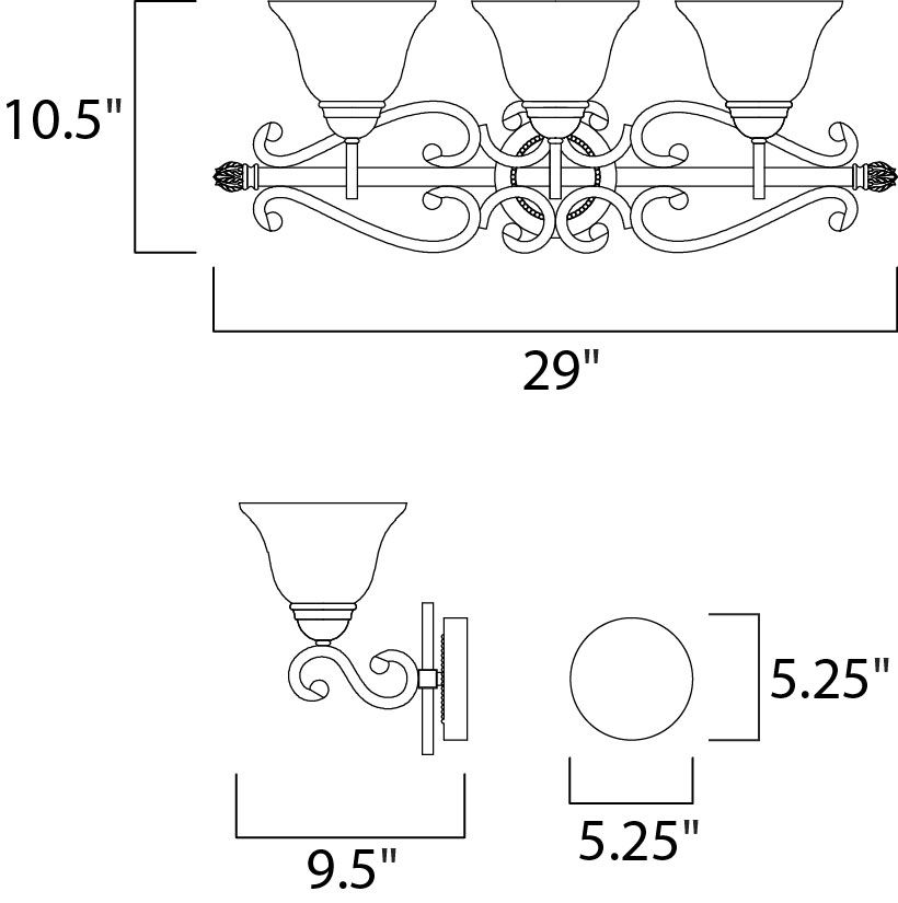 Manor 3-Light Bath Vanity 12213FIOI - Image 2
