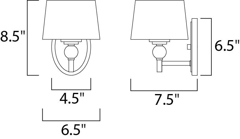 Rondo 1-Light Wall Sconce 12761WTPN - Image 3