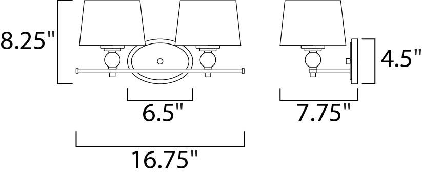 Rondo 2-Light Bath Vanity 12762WTPN - Image 3