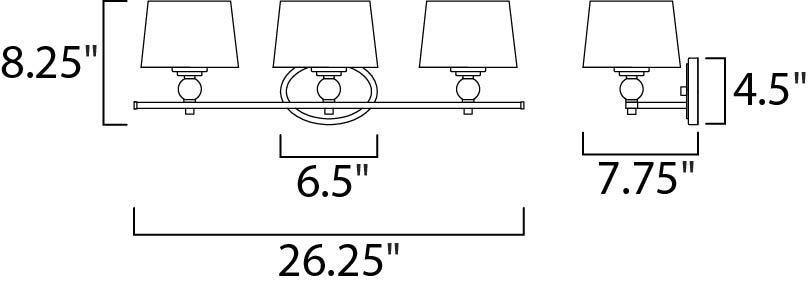 Rondo 3-Light Bath Vanity 12763WTPN - Image 2