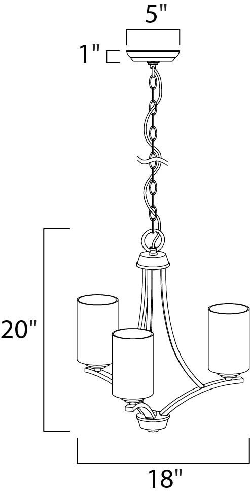 Deven 3-Light Chandelier 20033SWSN - Image 2
