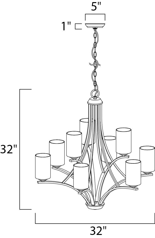 Deven 9-Light Chandelier 20036SWOI - Image 2