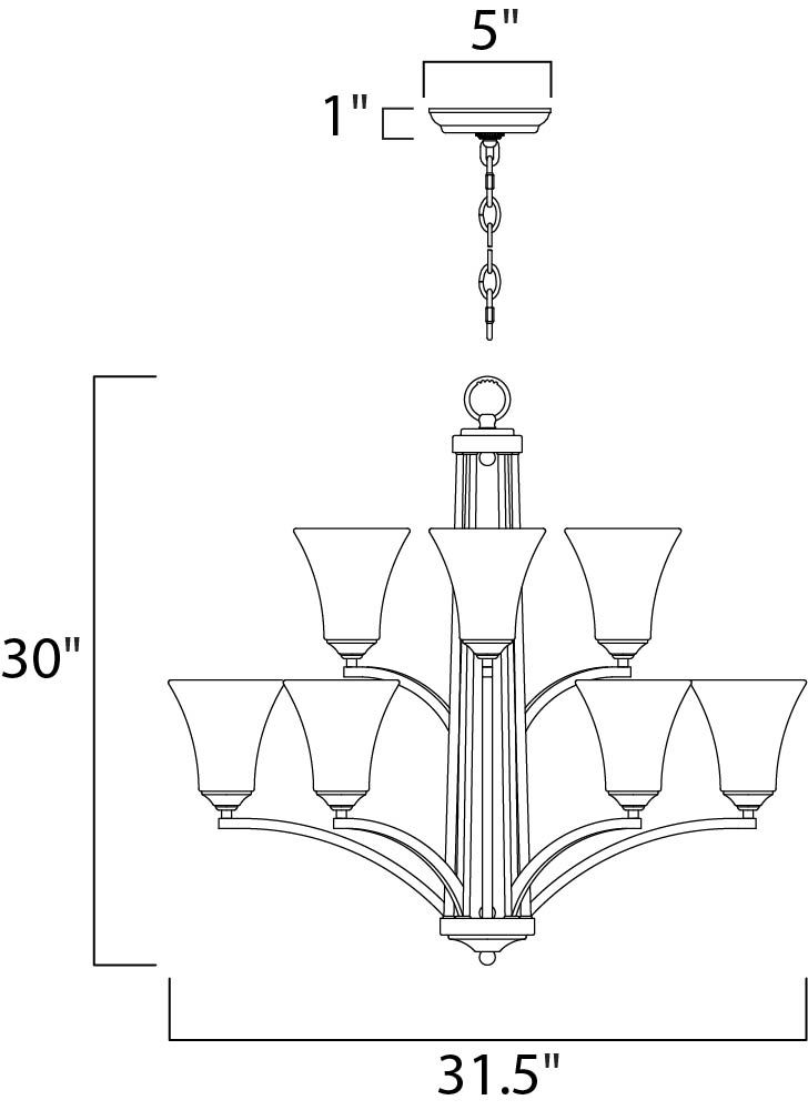 Aurora 9-Light Chandelier 20096FTOI - Image 2