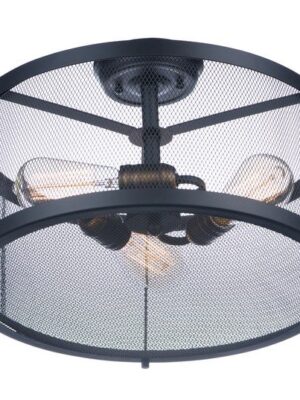 20110BKNAB Palladium 3-Light Flush Mount 20110BKNAB