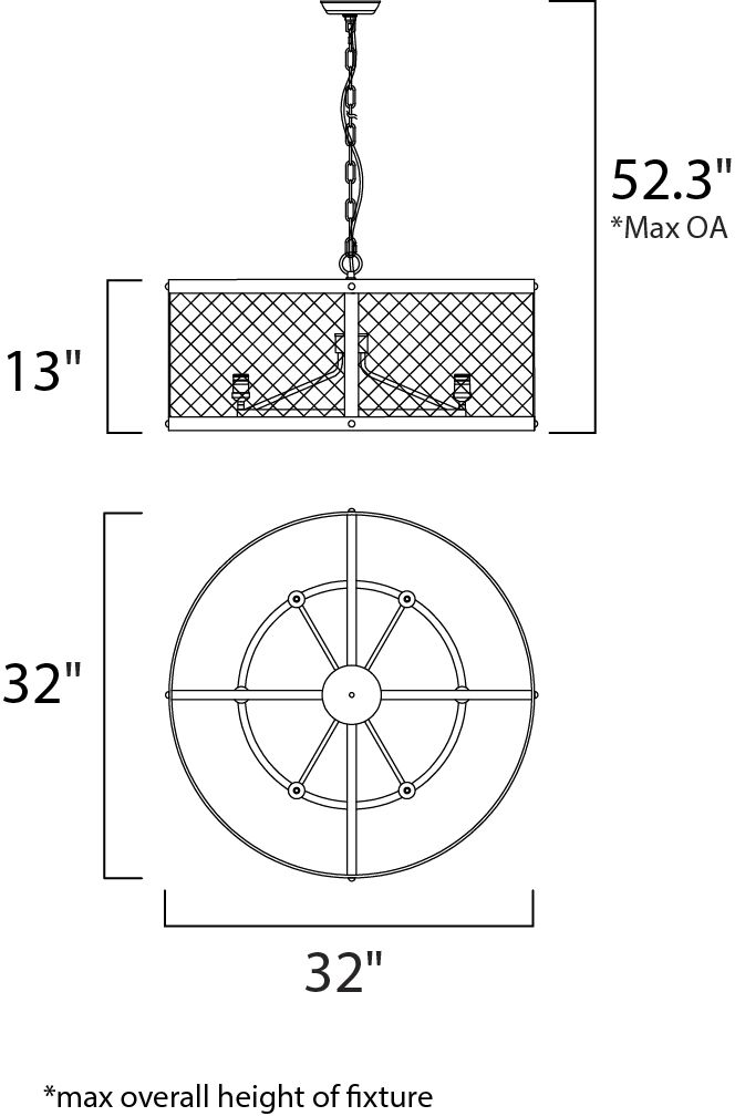 Palladium 6-Light Chandelier 20114BKNAB - Image 2