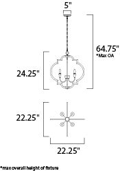 Crest 4-Light Chandelier 20293OIAB - Image 2