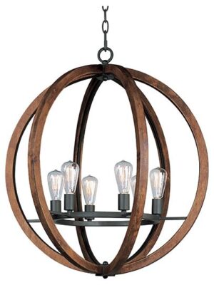 20918APAR Bodega Bay 6-Light Chandelier 20918APAR
