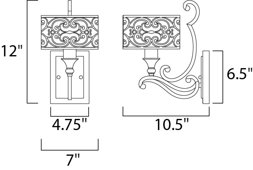 Mondrian 1-Light Wall Sconce 21152WHUB - Image 2