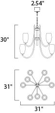 Taylor 9-Light Chandelier 21657SWSN - Image 2