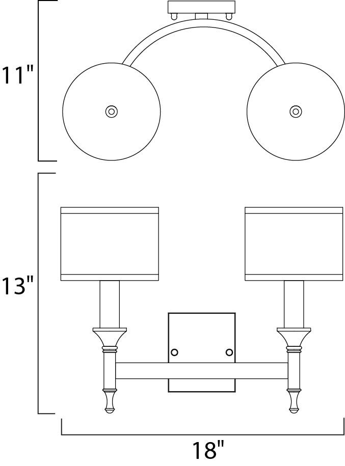 Fairmont 2-Light Wall Sconce 22379OMNAB - Image 3