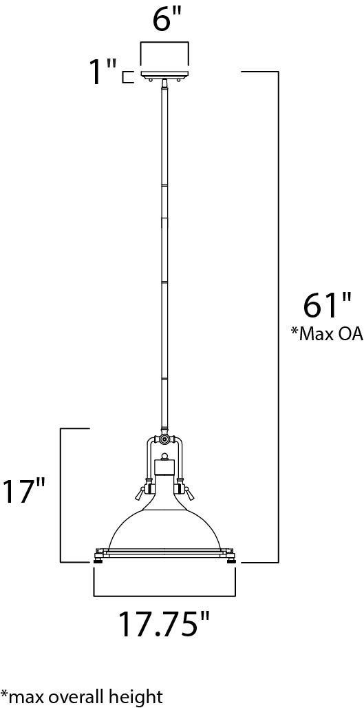 Hi-Bay-1-Light-Pendant 25109FTPN - Image 2