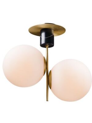 26032SWSBRBK Vesper 2-Light Semi-Flush 26032SWSBRBK