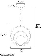 Coronet 1-Light Pendant 26052SWSBR - Image 2