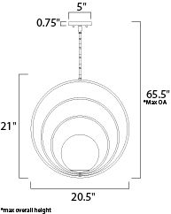 Coronet 1-Light Pendant 26056SWSBR - Image 2