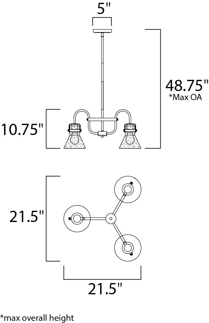 Seafarer 3-Light Chandelier 26116CDPC - Image 2
