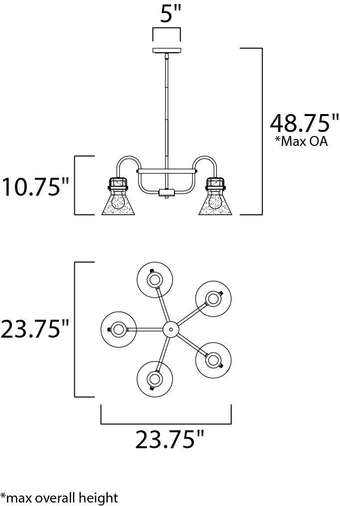 Seafarer 5-Light Chandelier 26117CDPC - Image 2