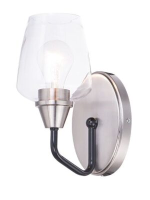 Goblet 1-Light Wall Sconce 26121CLBKSN