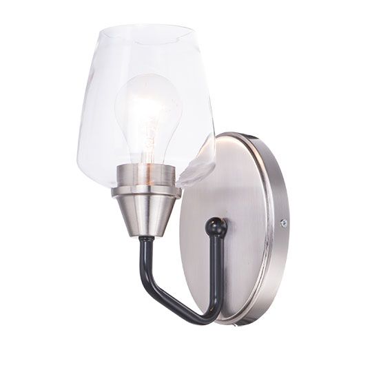 Goblet 1-Light Wall Sconce 26121CLBKSN