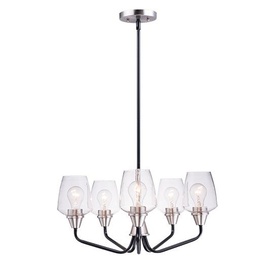 Goblet 5-Light Chandelier 26125CLBKSN
