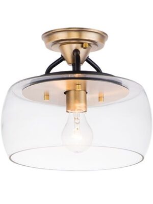 Goblet 1-Light Semi Flush Mount 26129CLBZAB