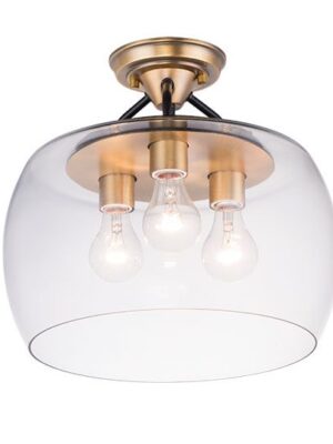 Goblet 3-Light Semi Flush Mount 26130CLBZAB