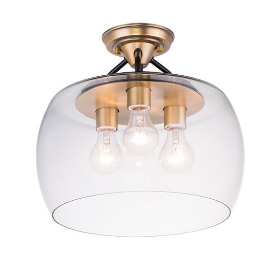 Goblet 3-Light Semi Flush Mount 26130CLBZAB