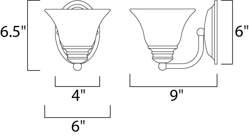 Malaga 1-Light Wall Sconce 2686MRSN - Image 2