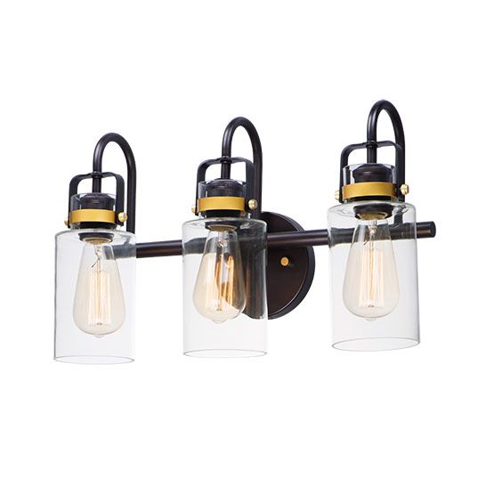 Magnolia 3-Light Bath Vanity 30172CLBZGLD