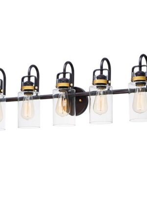 Magnolia 5-Light Bath Vanity 30173CLBZGLD