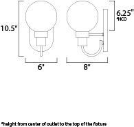 Bauhaus 1-Light Wall Sconce 30511CLBZSBR - Image 2