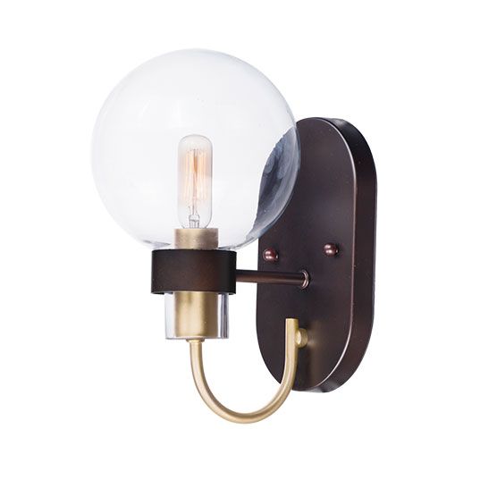 Bauhaus 1-Light Wall Sconce 30511CLBZSBR