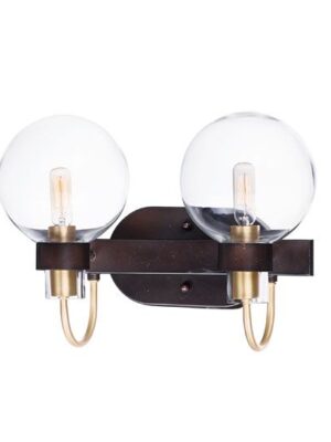 Bauhaus 2-Light Bath Vanity 30512CLBZSBR