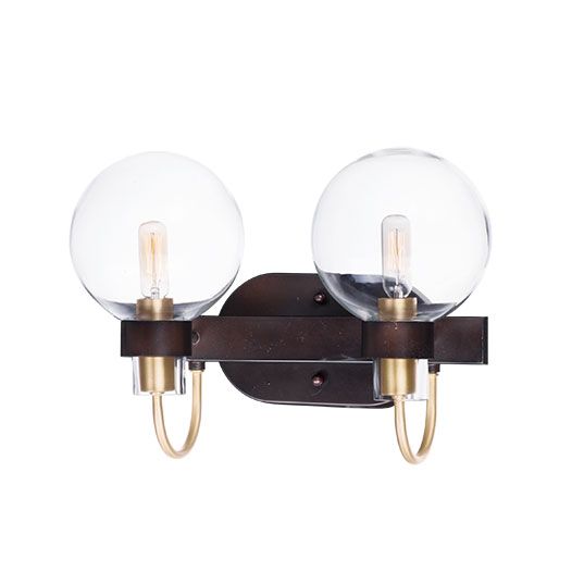 Bauhaus 2-Light Bath Vanity 30512CLBZSBR