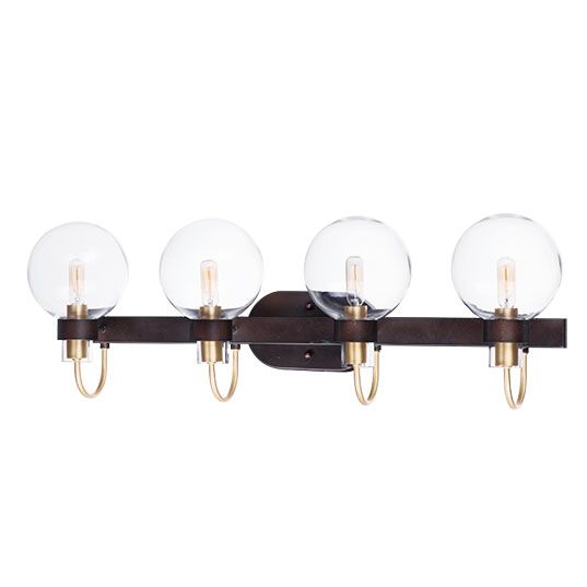 Bauhaus 4-Light Bath Vanity 30514CLBZSBR