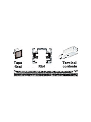 Riel para luminaria de acentos Tracklight EG-TRACK-1M