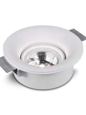 Downlight Redondo Empotrable a Techo Base Gu10 GYMSUM 06-9442-10